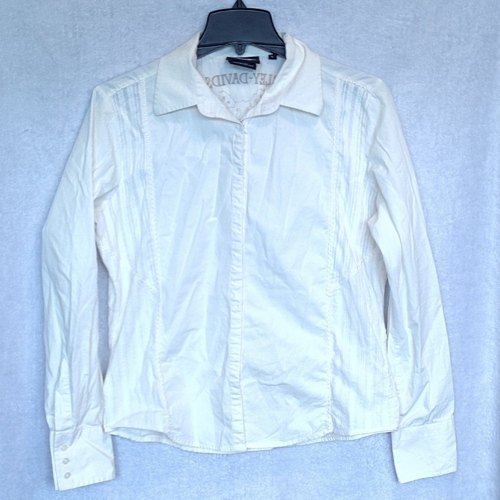Harley-Davidson Cream Button-Up Shirt